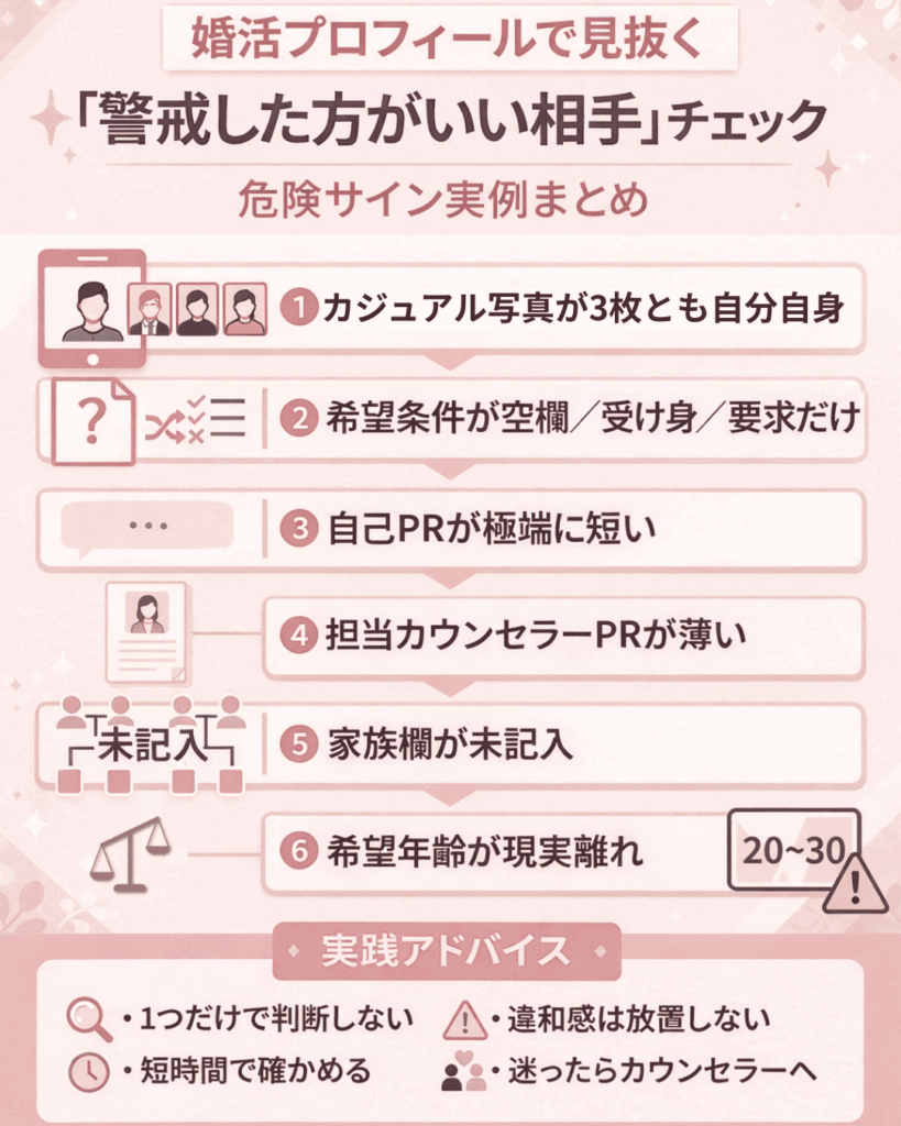 要注意!プロフィールから見抜けるサイン一覧