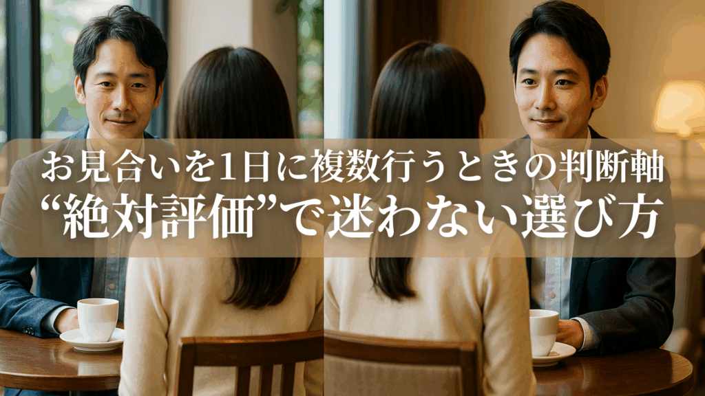 お見合いを1日に複数行うときの判断軸｜“絶対評価”で迷わない選び方