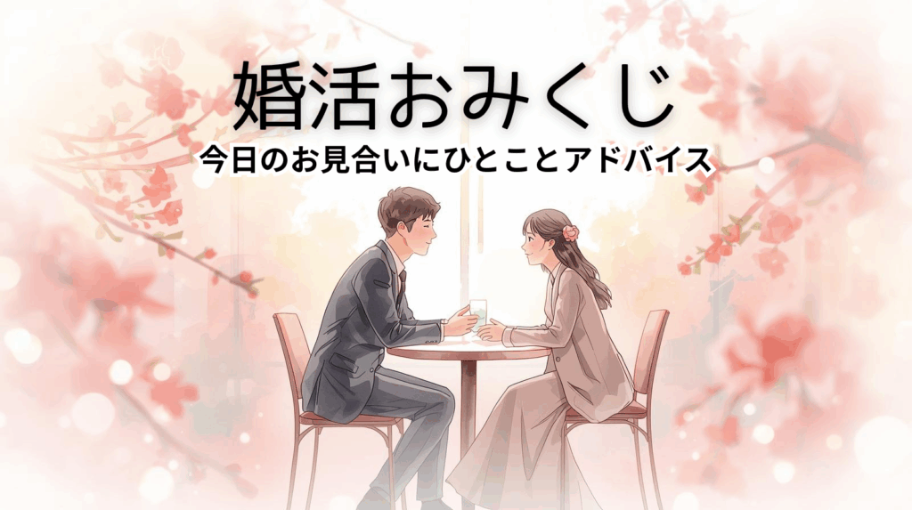 婚活おみくじ｜今日のお見合いひとことアドバイス