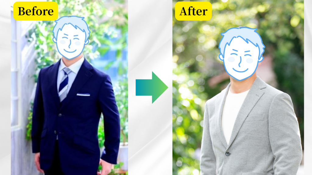 結婚相談所のお乗り換えに伴い、イメージコンサルタントを導入して再撮影