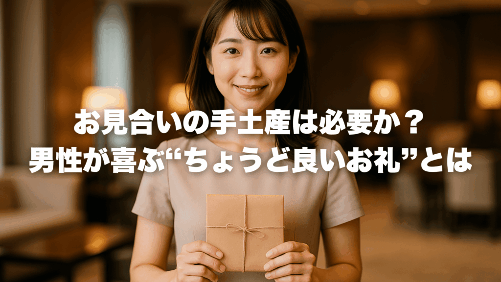 お見合いの手土産は必要か？男性が喜ぶ“ちょうど良いお礼”とは