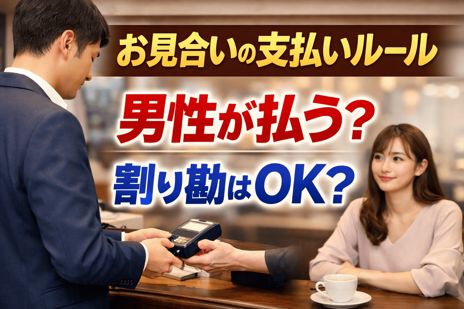 お見合いの支払いルールは男性が払う？割り勘はOK？制度を分解して徹底検証