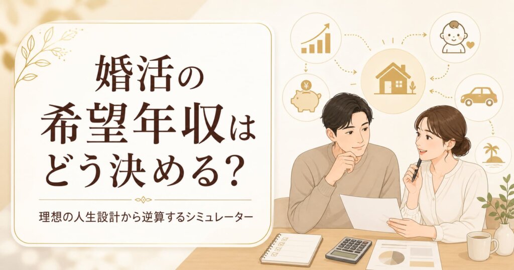 理想の結婚生活から逆算する｜お相手年収・世帯年収シミュレーター