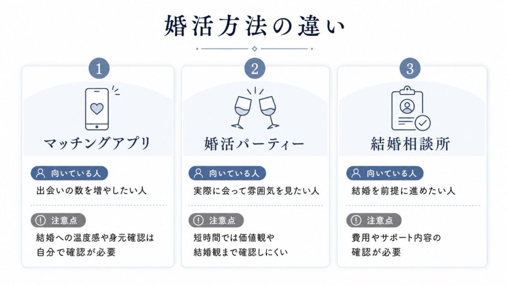 婚活方法の比較